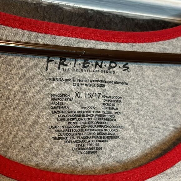 Friends The Television Series Junior’s Gray Graphic Retro Tank Top XL 15/17 - Picture 3 of 4